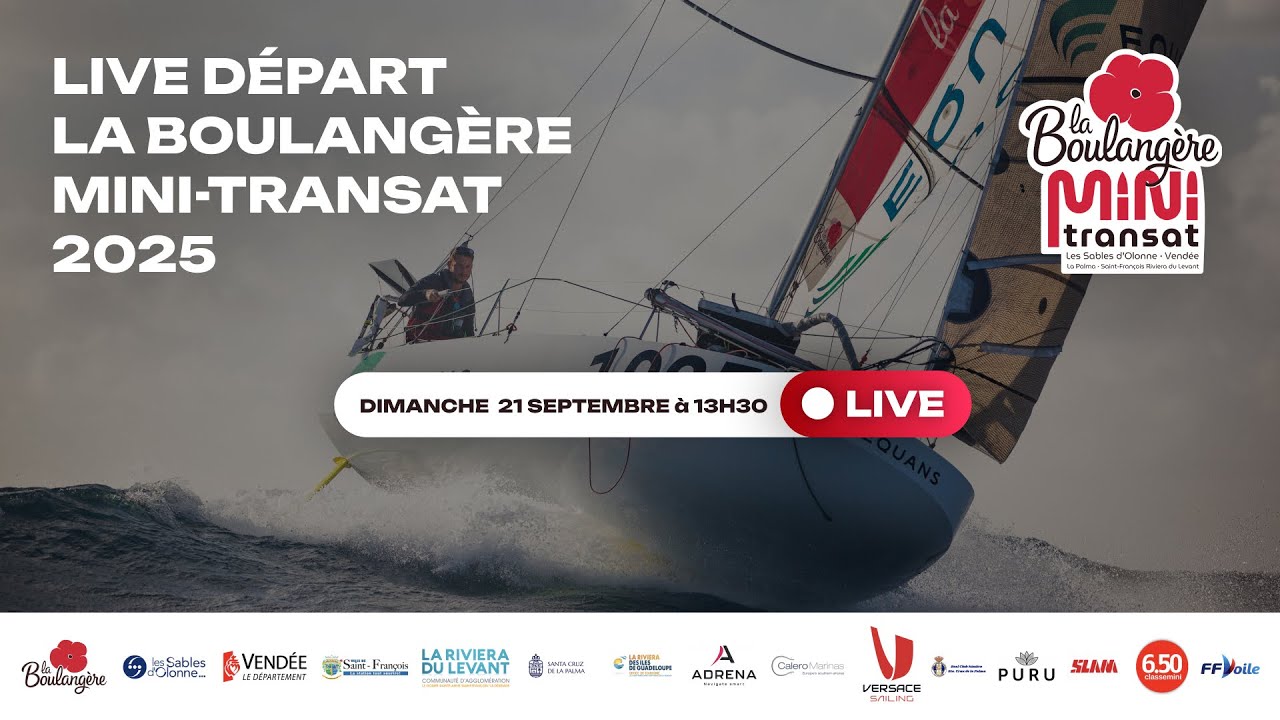 🔴 D&eacute;part en direct de La Boulang&egrave;re Mini-Transat 2025