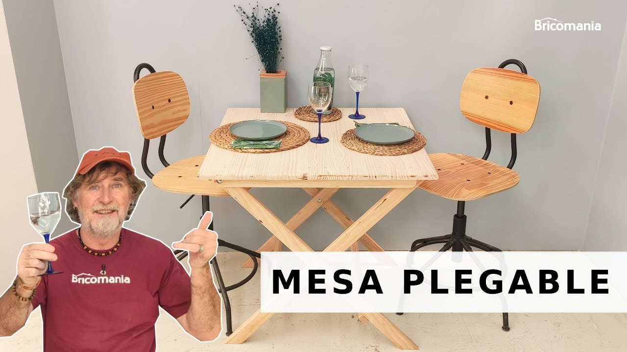 HACER una MESA PLEGABLE - Mesa multiuso ¡perfecta para el patio o la terraza! // Bricomania