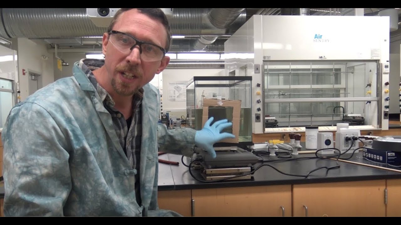Professor Davis Tests His Polarimetry Demo for Class