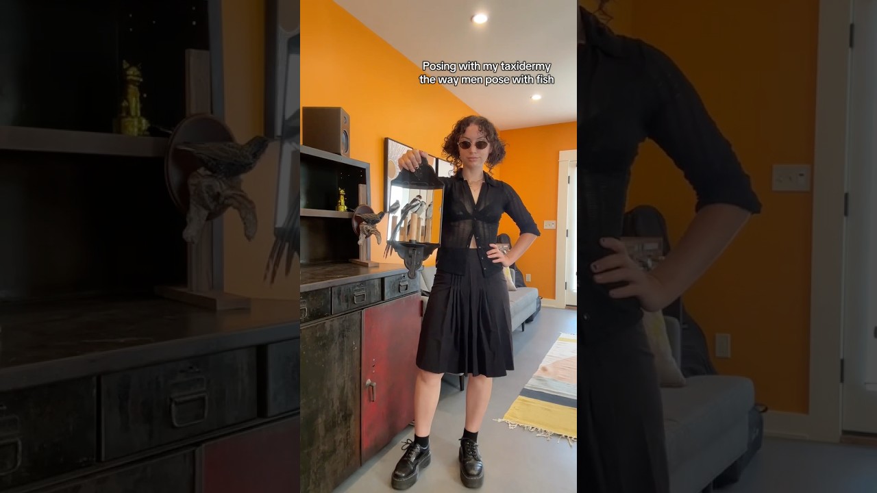 Posing with my taxidermy the way men pose with fish