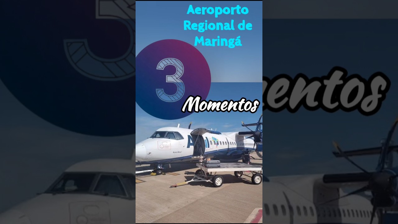 3 momentos no Aeroporto Regional de Maringá no Paraná | Brasil. Aeroporto muito limpo e organizado.