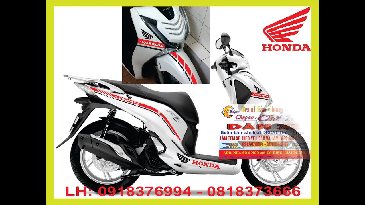 Honda Sh 150i 2018 decal