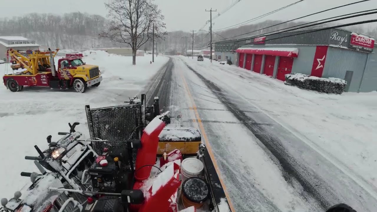 Connect the trailer;  Travel through Bristol in a Snow Storm!