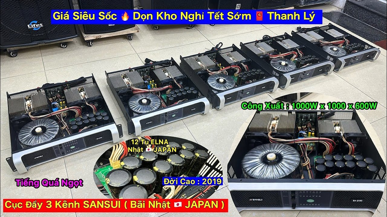 🌹Đẹp Xuất Sắc Thiếu Thùng Xốp👉Đẩy 3 Kênh Bãi Xịn SANSUI-2160(Đời Cao 2019)🛠️Nguồn Đồng Mạch CLat H+