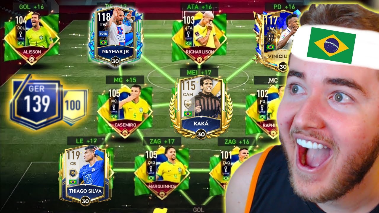 💚💛SELE&Ccedil;&Atilde;O BRASILEIRA DE 2 BILH&Otilde;ES💚💛ELE PEDIU E MONTEI O TIME DO BR NO FIFA MOBILE 23