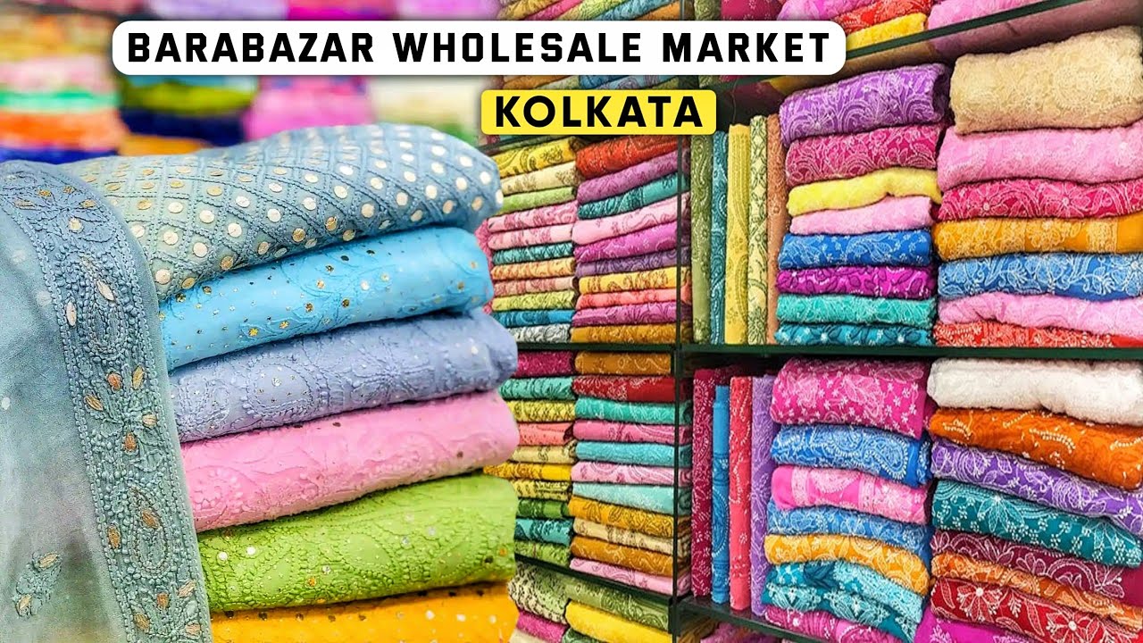 Georgette Chikankari Saree Wholesaler in Bara Bazar (Kolkata) / 2023 Latest Design Chikan Work Saree