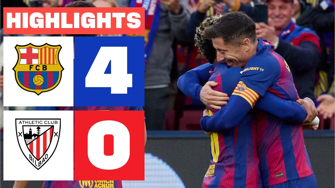 FC BARCELONA 4 - 0 ATHLETIC CLUB | RESUMEN LALIGA EA SPORTS