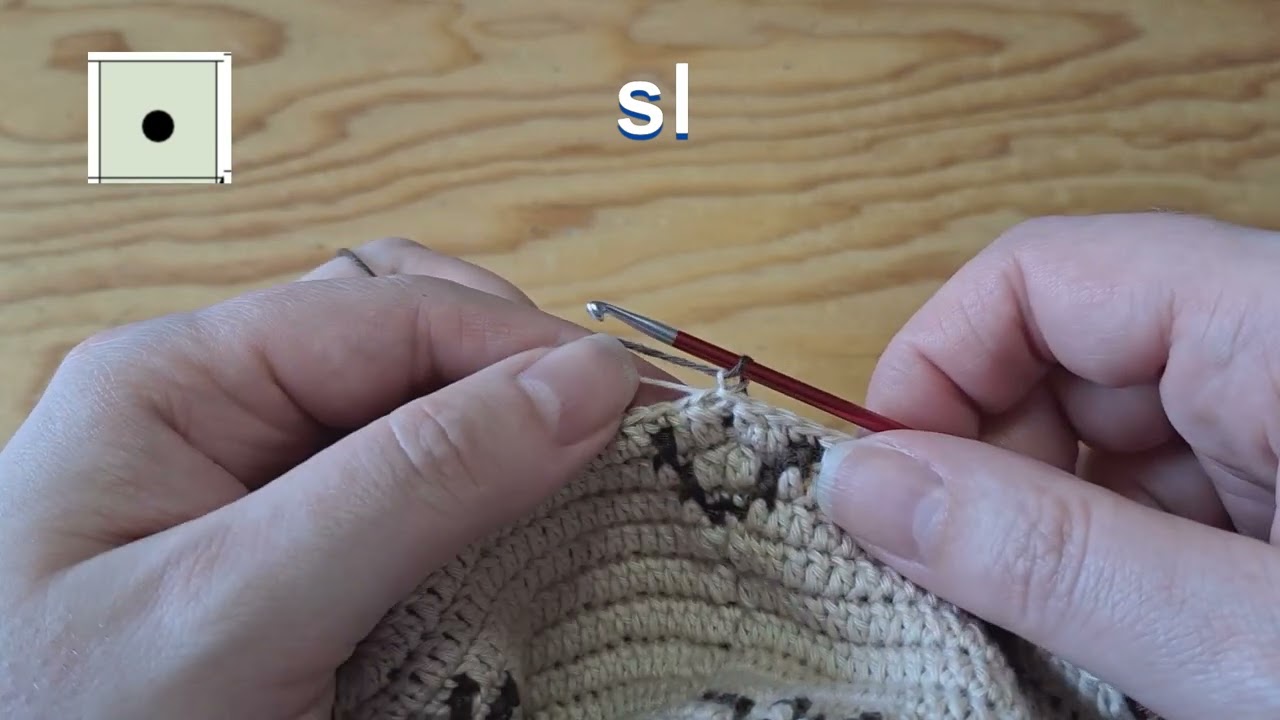 Mosaic Crochet Slip Stitch Row Join