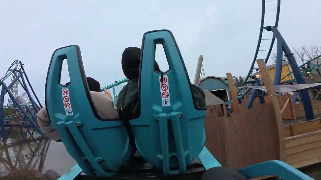 Walibi Belgium Mecalodon 2nd Row Right Side Onride POV December 2025