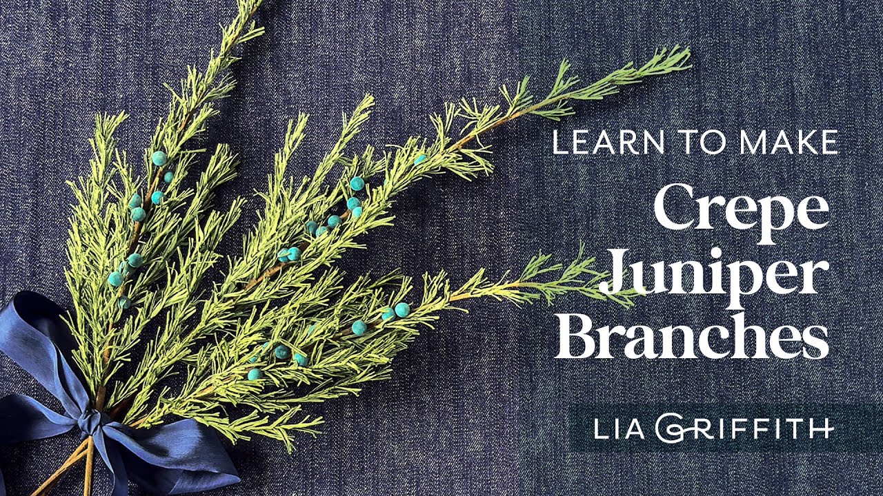 How To Make Crepe Paper Juniper Branches 🌿🎄