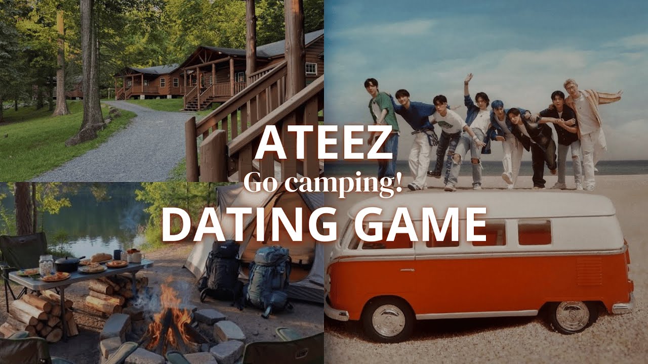 GO CAMPING with ATEEZ! | dating game 🏕️