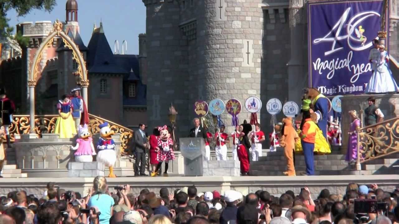 Церемония и парад в честь 40-летия Walt Disney World Magic Kingdom