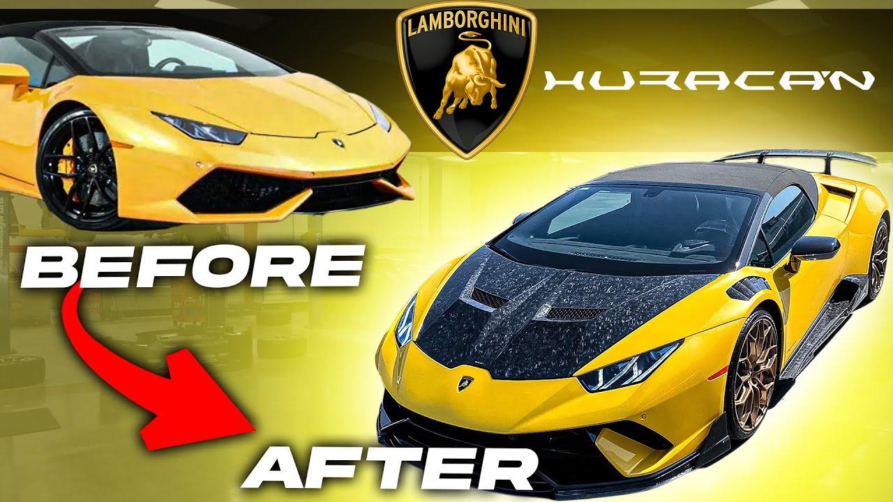 STRIPPING DOWN $300K 2019 LAMBORGHINI HURACAN INSTALLING VORSTEINER BODYKIT IN 23 MINUTES RECAP