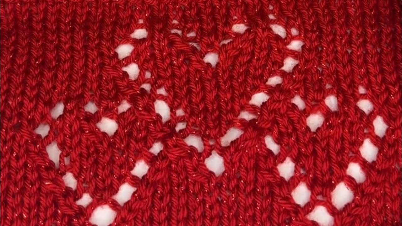 ASMR 🧶The sound of knitting needles & water 💦, gorgeous pattern- cute hearts 💝💞