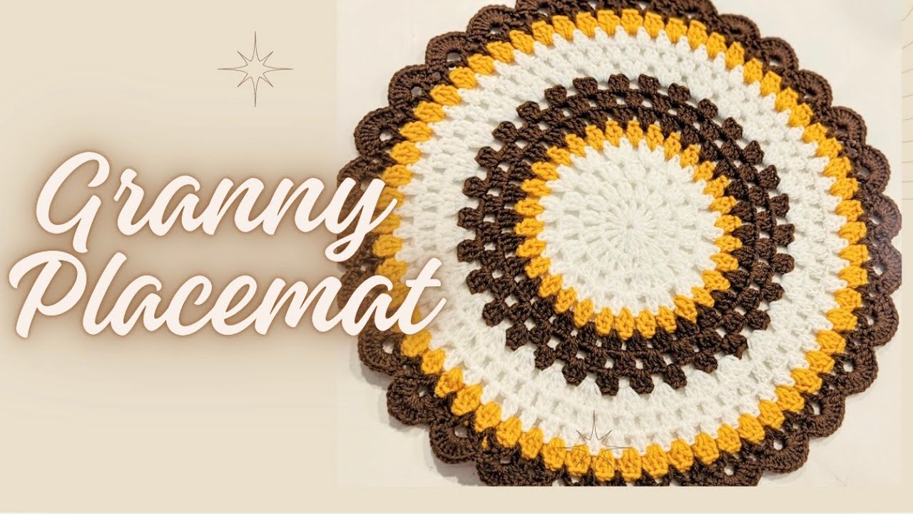 How to crochet a PERFECT round GRANNY mat!!!! Crochet doily/ thaalposh | Crochet By Tehreem