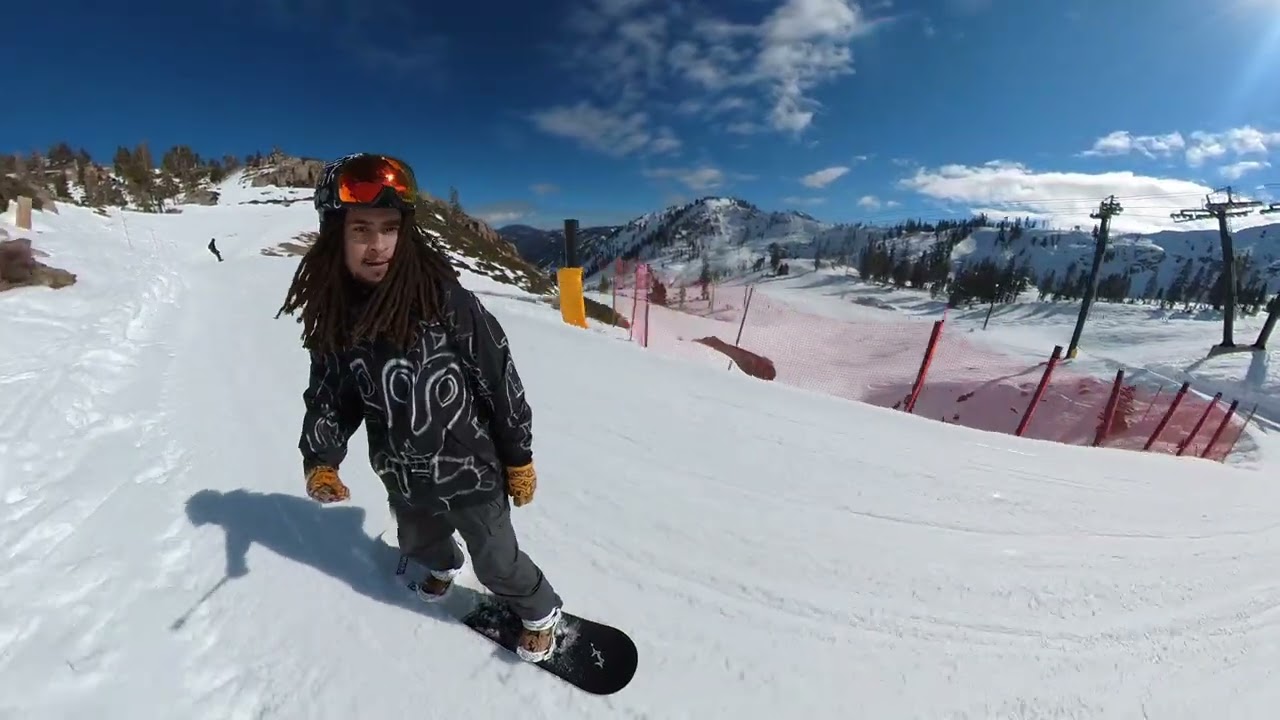 snowboarding at palisades