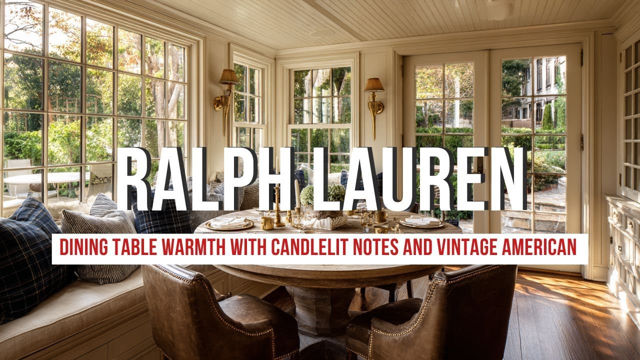 Ralph Lauren Inspired Dining Table Warmth with Candlelit Notes and Vintage American Calm