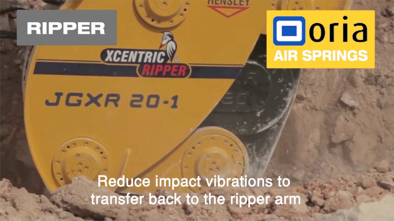 Oria Air Springs installed in Ripper Mining Machine for Vibration Isolation