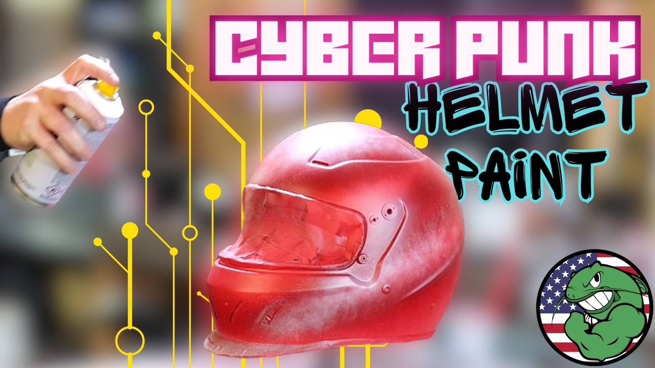 DIY Custom Race Helmet Paintjob! CYBERPUNK Style!
