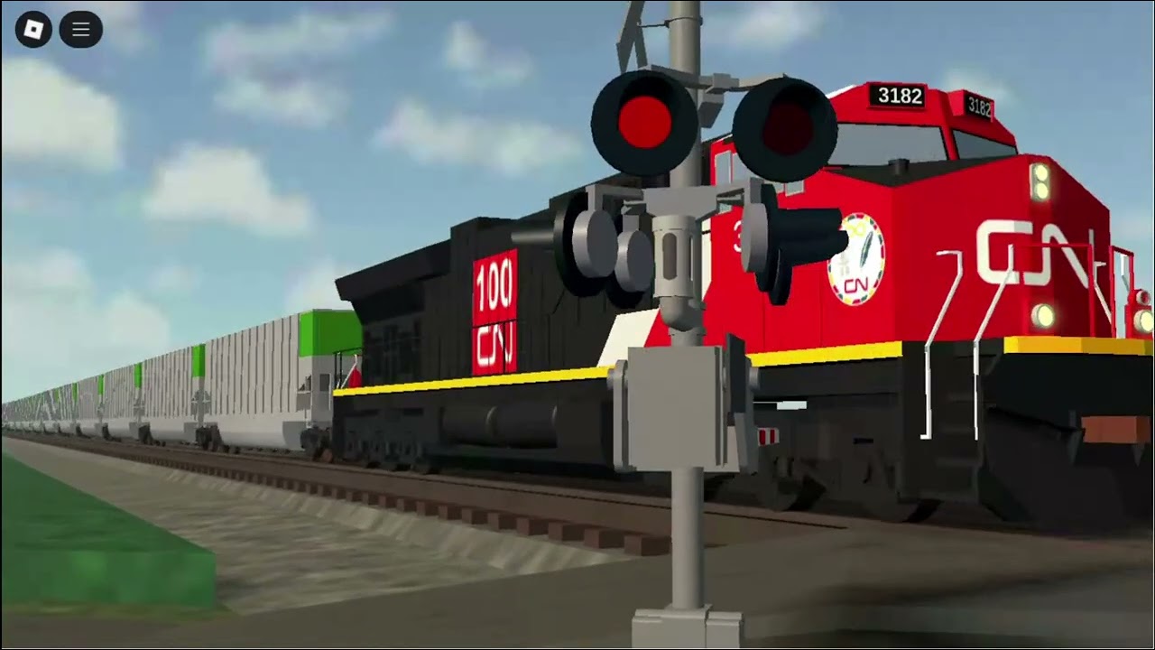 2 CN empty coal train catches with 100 anniversary units(AUDIO INCLUDED) computer vid