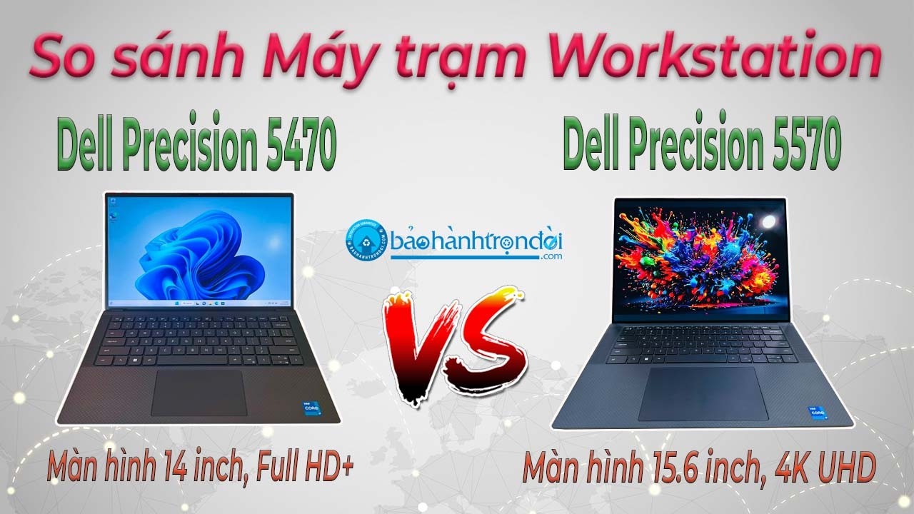So sánh chi tiết Dell Precision 5470 & Dell Precision 5570 - Máy trạm đồ hoạ thiết kế mỏng nhẹ