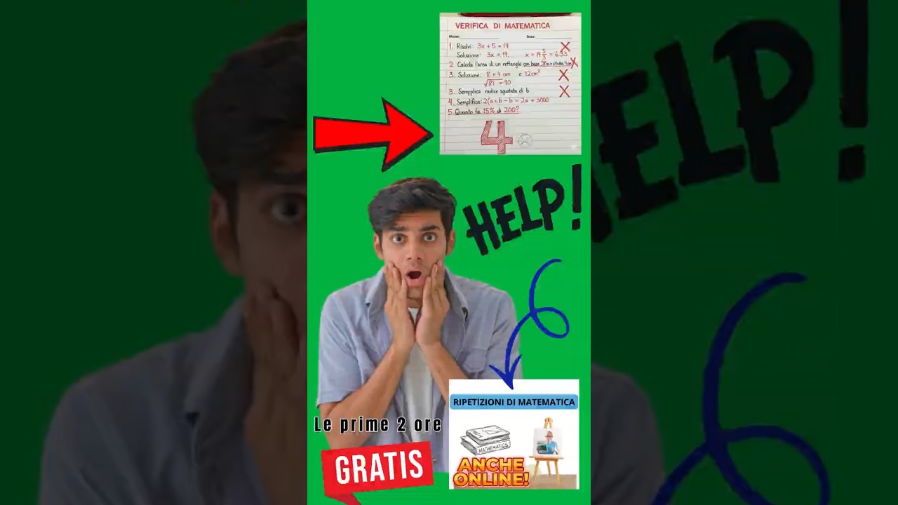 COMEEEE???  HAI PRESO 4 DI MATEMATICA?? 👉 Ripetizioni anche online!