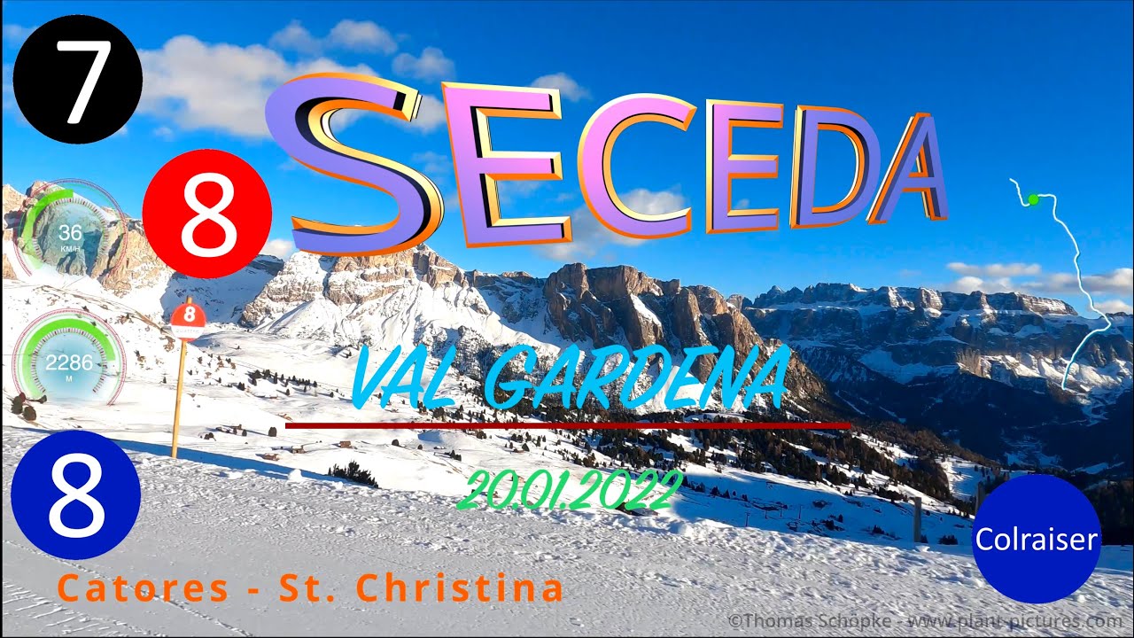 VAL GARDENA 20.01.2022 SECEDA: Abfahrt Catores  -  St.  Christina