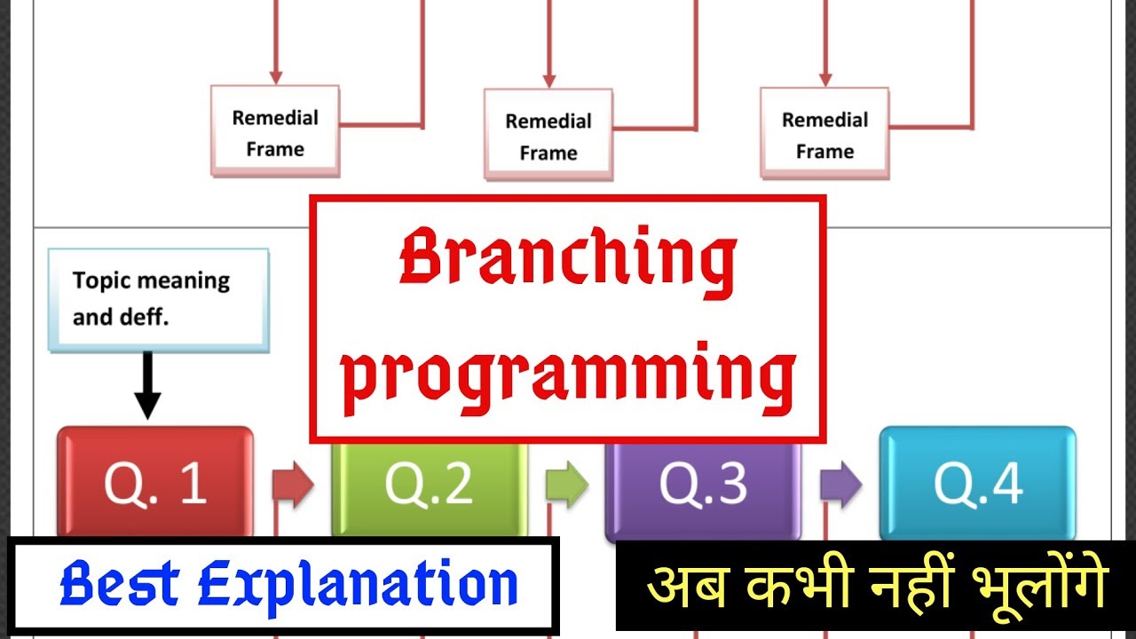 Branching Programming (शाखीय  अभिक्रमित अनुदेशन) / most important Long Questions for B.Ed
