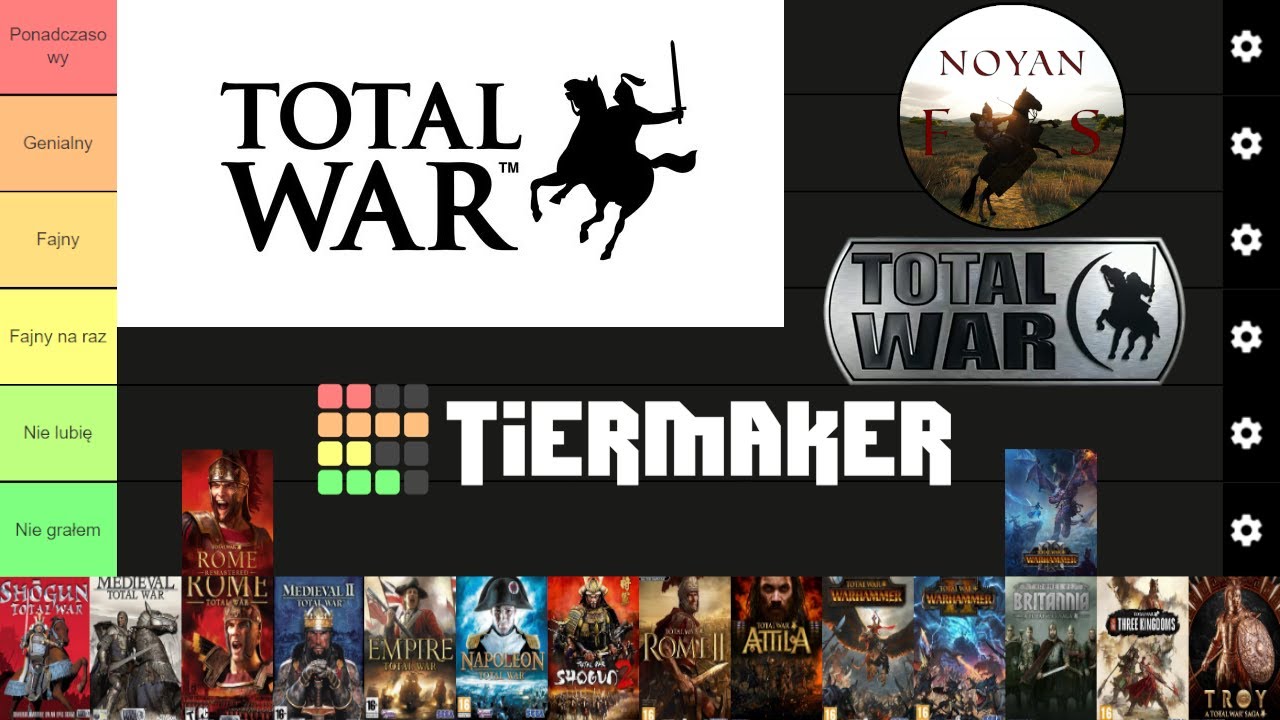 Tier Lista Gier TOTAL WAR