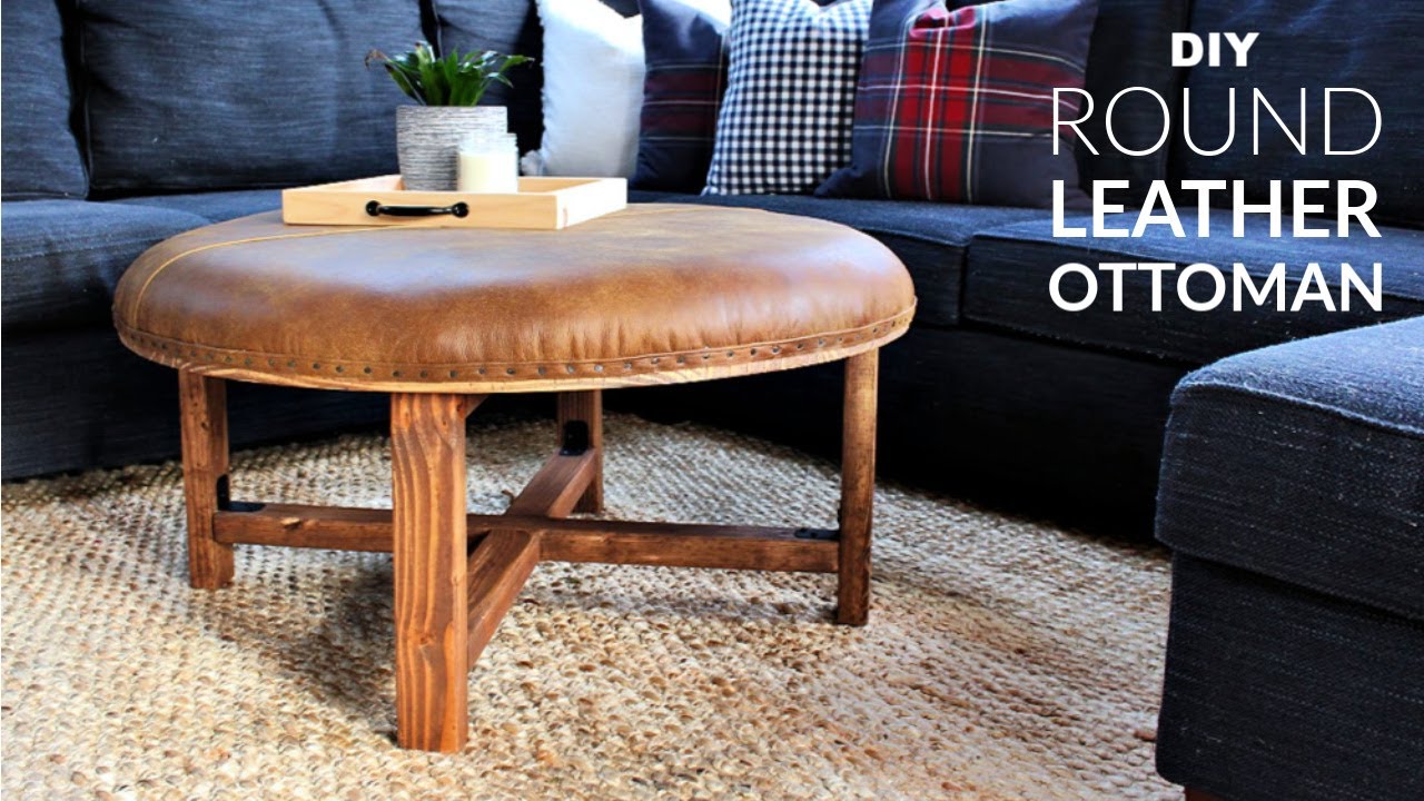 How to Build a Round Leather Ottoman