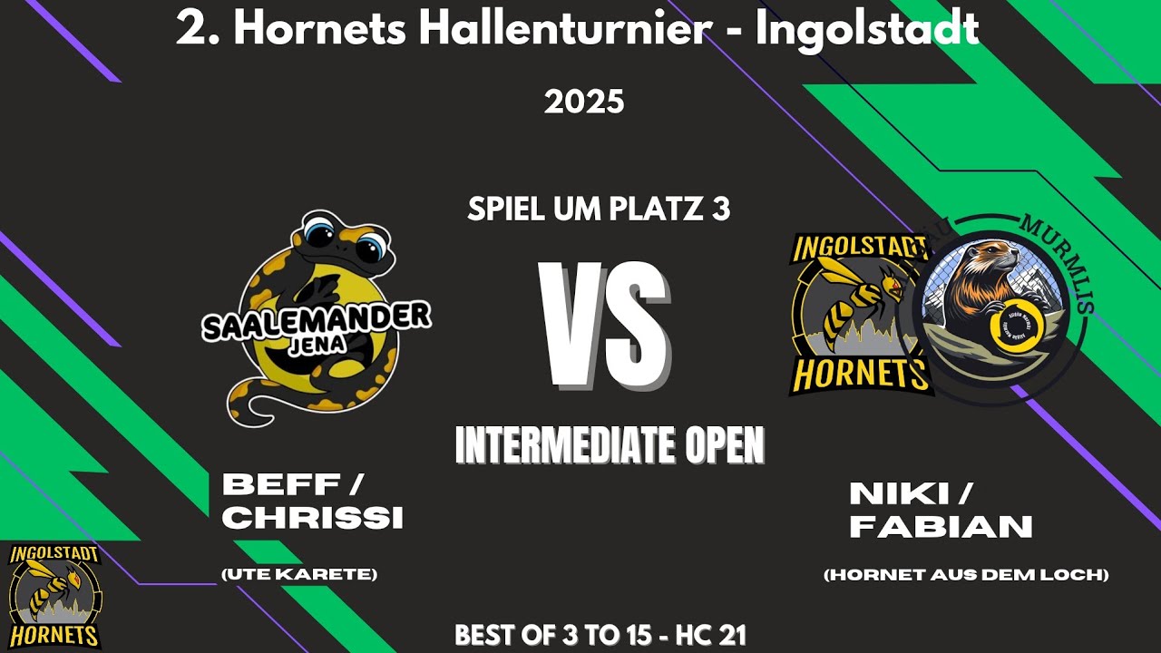 2. Hornets Hallenturnier Intermediate Open [Spiel um Platz 3] | Beff/Chrissi vs. Niki/Fabian