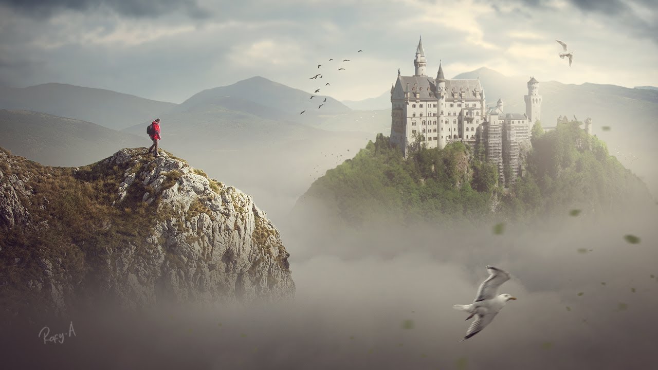 Photoshop Fantasy Landscape Compositing Photo Manipulation Tutorial