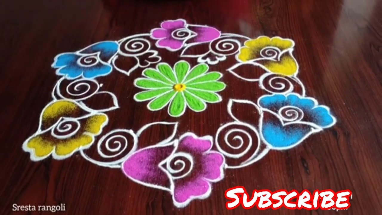 2 beautiful daily kolams ⚛️ (5×3) dot's....