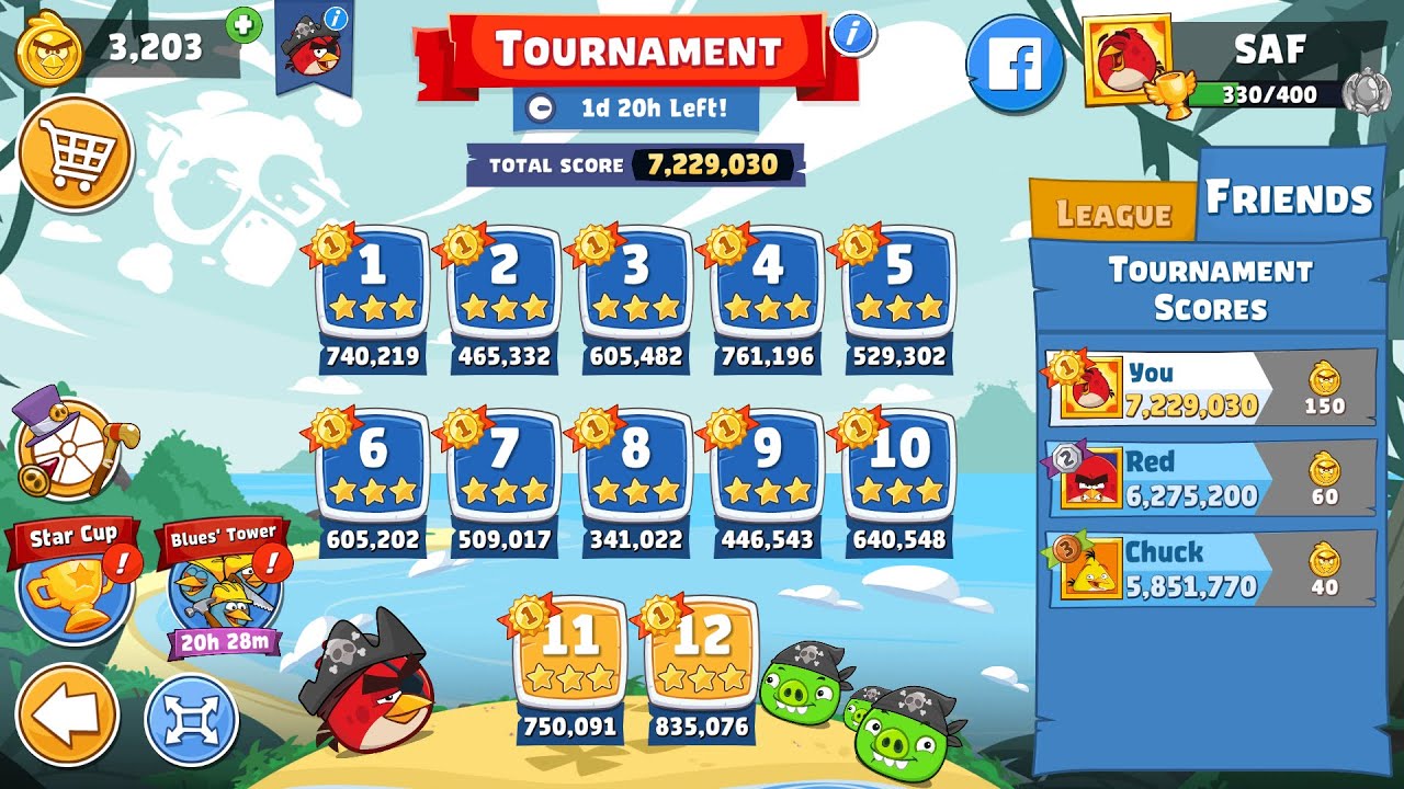 Angry Birds Friends. Tournament (21.10.2023). All levels 3 stars. Passage from Sergey Fetisov