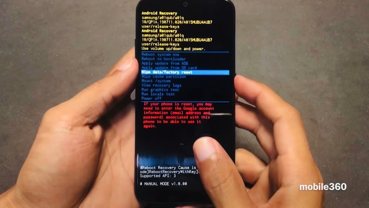 Como Formatar o Galaxy A01 (Hard Reset)