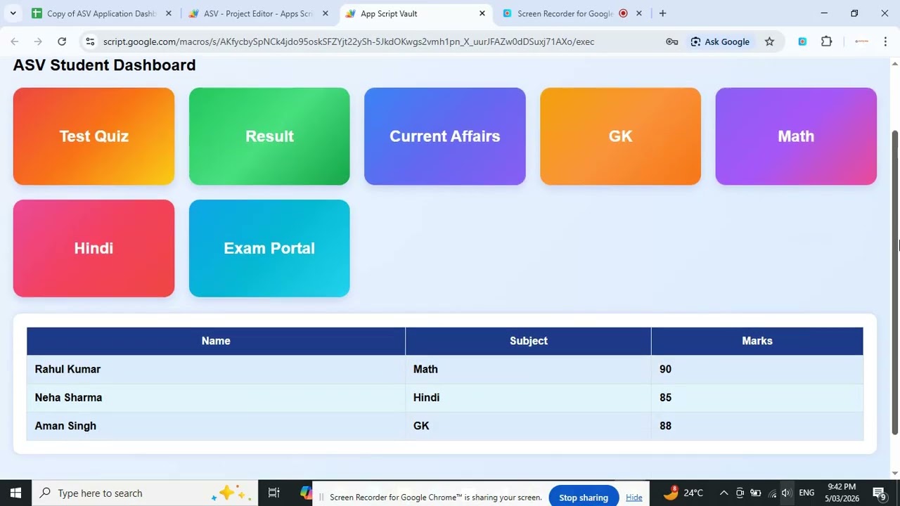 Make an School Dashboard Website and Application No Coding | Step-by-Step Guide | AppScript Vault