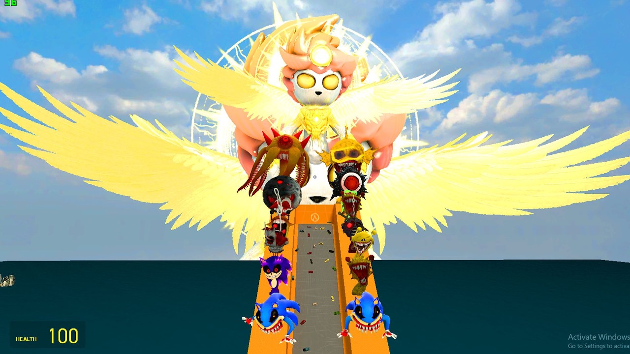 DESTROY SPRUNKI mod MR SUN MOON TREE FUN COMPUTER ALL SPRUNKI PHASE in LAVA HOLE (Garry's Mod)!