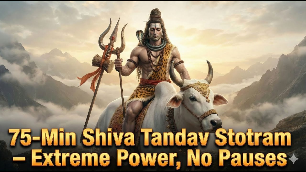 75-Min Shiva Tandav Stotram – High Spirit, Extreme Power, No Pauses | @ShivaInMe-Holy
