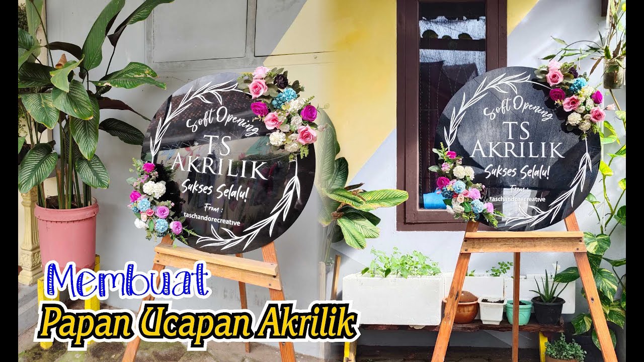 MEMBUAT PAPAN UCAPAN AKRILIK BULAT