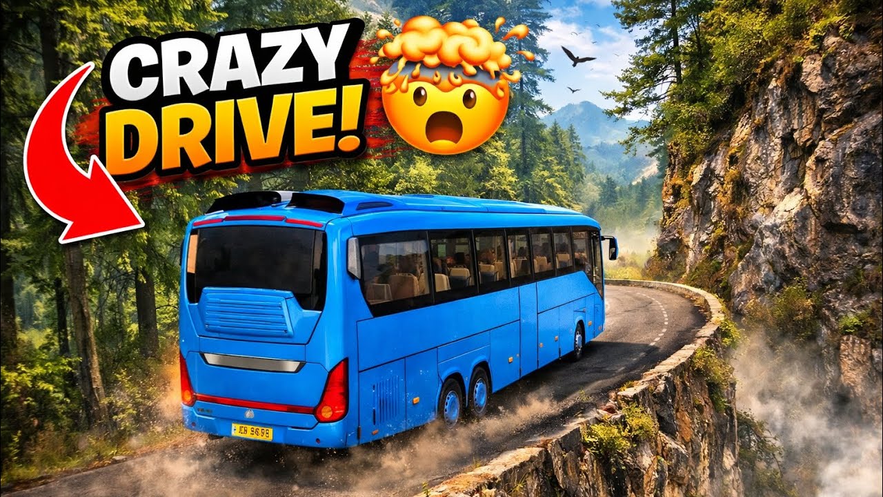 BUS IN FOREST BUS SIMULATOR GAME PLAY VIDEO | CRAZY DRIVE |  🤯 