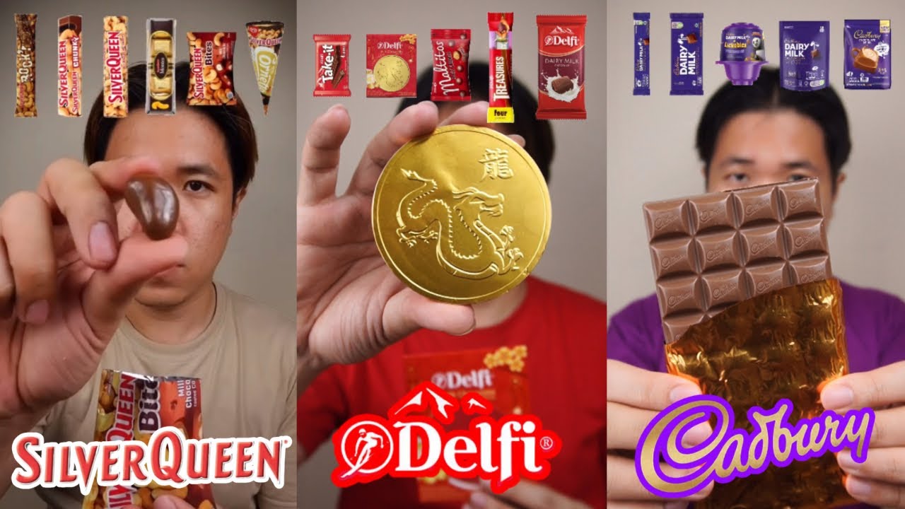 KOMPILASI MUKBANG SERBA COKLAT SILVERQUEEN, DELFI, DAN CADBURY