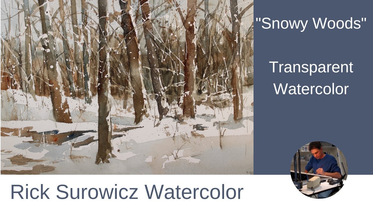 Watercolor Tutorial:  "Snowy Woods"