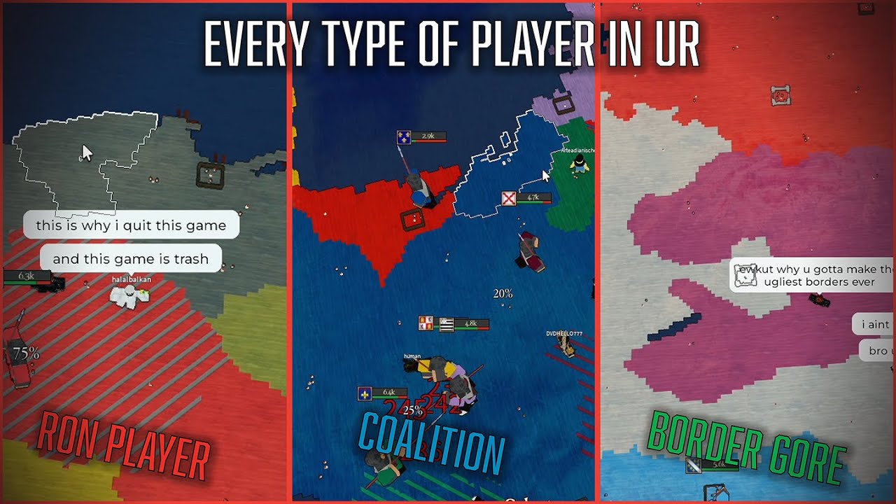 Every type of player in Universalis Remastered