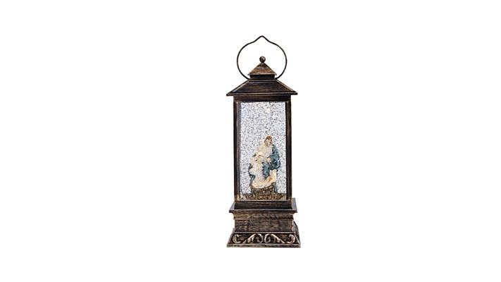 Winter Lane Musical Snow Globe Lantern