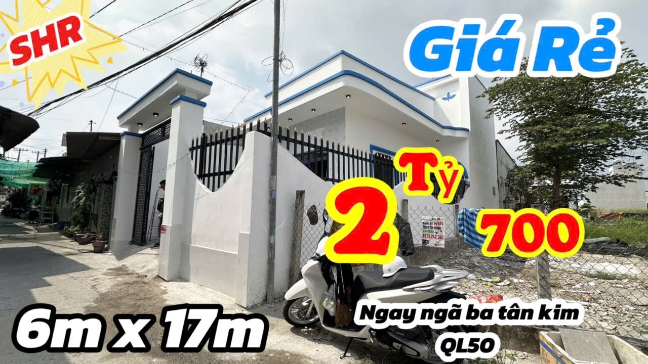 6m x 17m đường thông ngay ngã ba tân kim QL50 sổ Hồng riêng❇️ bán nhà gần bình chánh giá rẻ