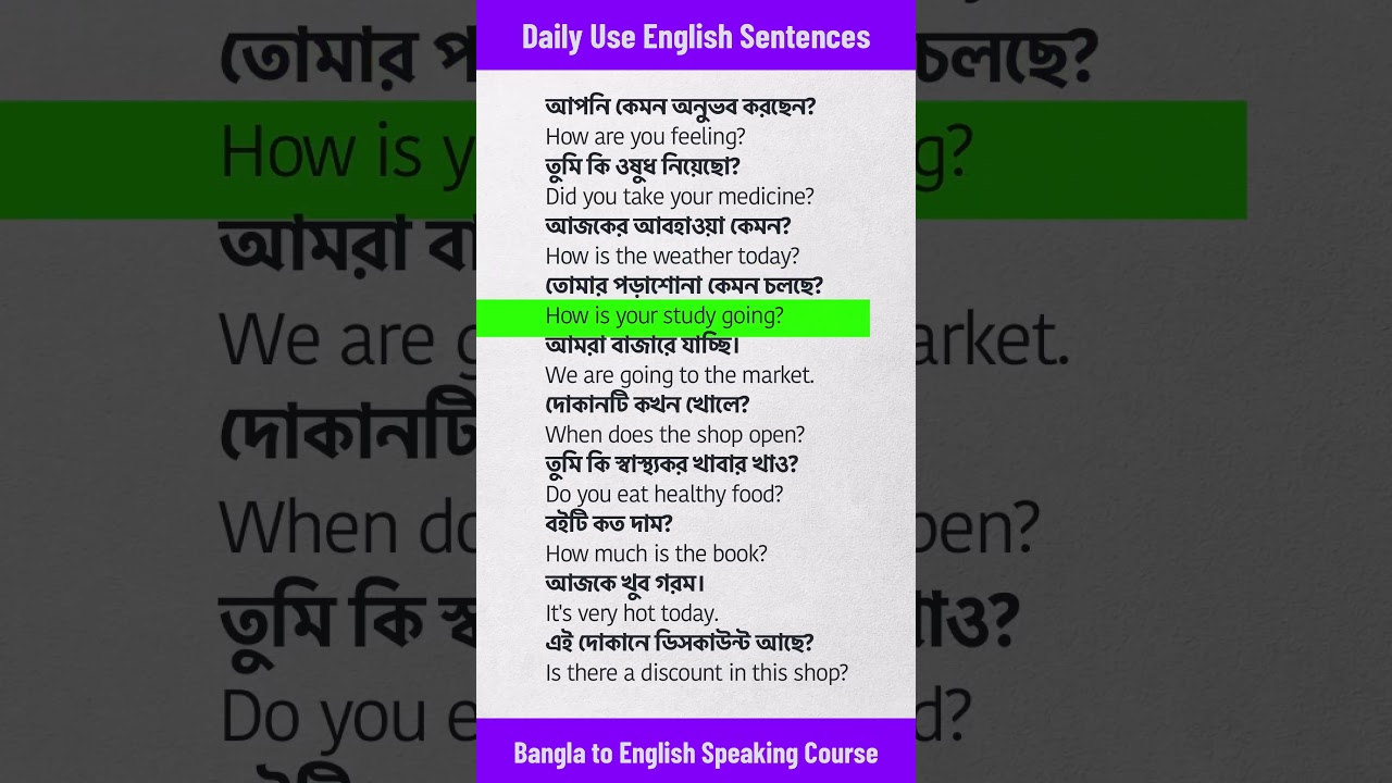 আপনার ইংরেজিকে Next Level নিয়ে যান 🚀 | Sentences For Daily Life Conversations