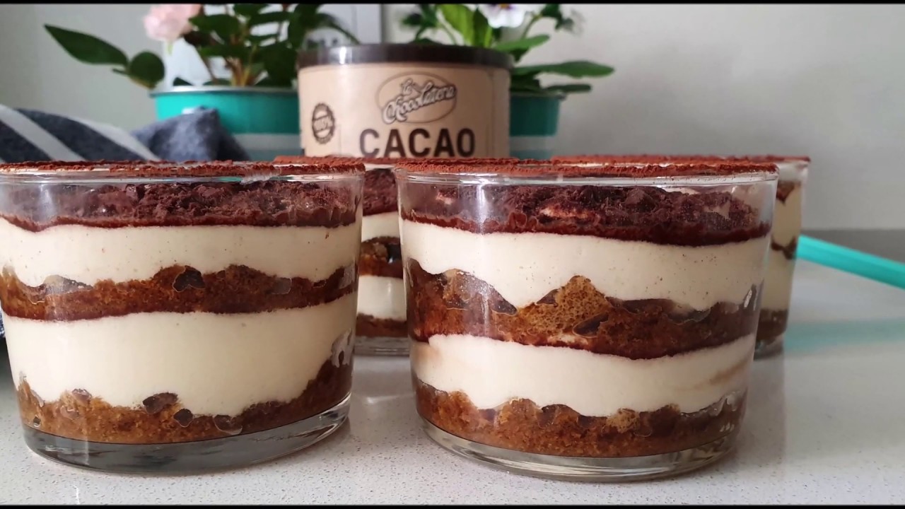 Tiramis&uacute; cl&aacute;sico italiano, listo en 20 minutos EN VASITOS + Como pasteurizar los huevos.