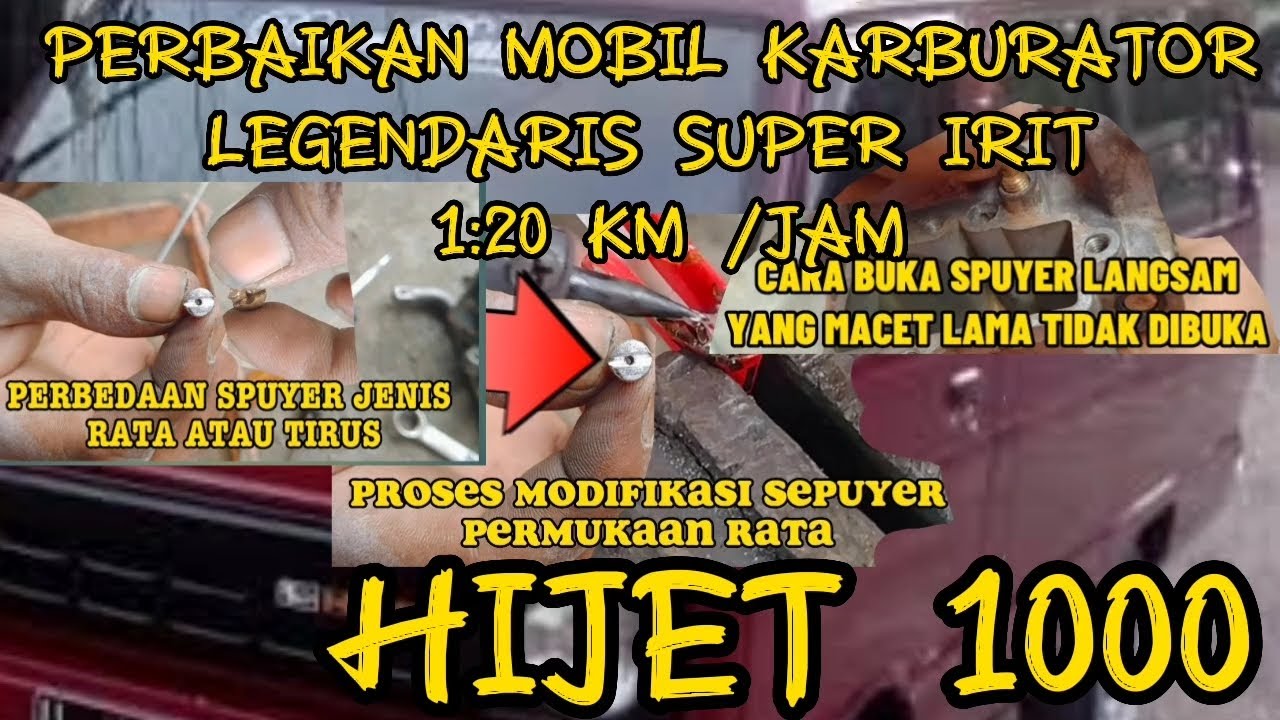 PERBAIKAN MOBIL LEGENDARIS 3 Silinder SUPER IRIT 1:20 KM /Liter #Daihatsu#Hijet1.0#zebra