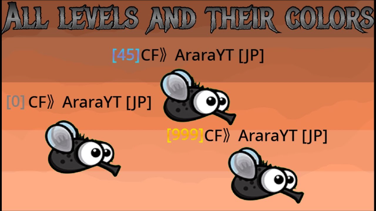 All levels and their colors 