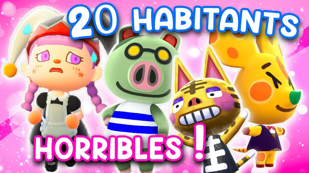MON TOP 20 HABITANTS HORRIBLES sur Animal Crossing New Horizons #acnh